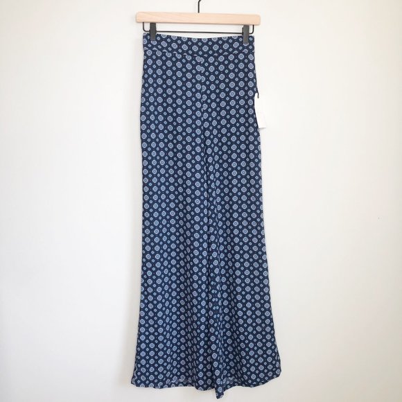 NWT Vintage Inspired 70s High Waisted Printed Pant - Picture 5 of 8